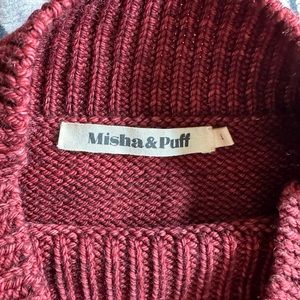Misha & Puff Cranberry Merino Wool Sweater